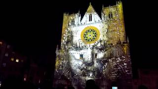 Cathédrale St Jean  Fête des Lumières 2016 Lyon [upl. by Smitt]