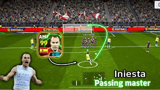 Andres Iniesta Review  The Passing Master  Agility Booster• eFoorball 2025 mobile [upl. by Tuckie]