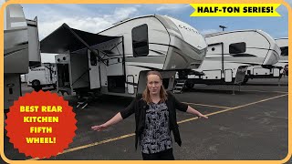 Huge Outdoor Kitchen Fifth Wheel 2023 Keystone Cougar HalfTon 29RKS [upl. by Enelam]