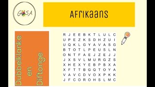 Afrikaans Dubbelklanke en diftonge [upl. by Abibah]