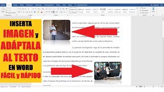 CÓMO INSERTAR IMAGEN Y ADAPTARLA AL TEXTO EN WORD [upl. by Nahtnhoj]