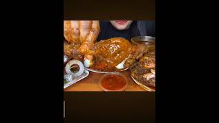 Whole chicken curry with Schezwan rice and egg mukbang eatingshow eating chickensatay [upl. by Noda]