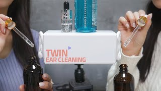 ASMR Twin Ear Bottle Dropper💦 Ear Cleaning No Talking [upl. by Yevreh]