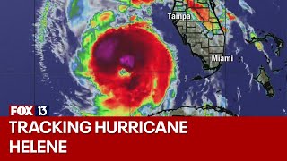 Hurricane Helene moves closer to Florida [upl. by Ahsiram937]