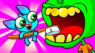 Brush Your Teeth  Funny Dance For Kids short  animation [upl. by Suollecram]