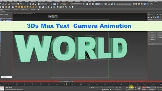 3ds Max Text and Camera Animation basic  Beginner tutorials [upl. by Eseekram413]