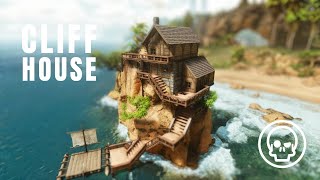 Ark Survival Ascended Cliff House Base Design Build [upl. by Annerol625]