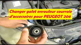 Changer galet enrouleur de courroie daccessoires pour PEUGEOT 206 [upl. by Nyrmac]