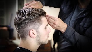 College Haircut For Guys  Thick Wavy Combed Back Haircut Tutorial  MATT BECK VLOG 63 [upl. by Aniloj]