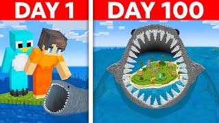 Stranded 100 Days on BLOOP ISLAND in Minecraft [upl. by Asela]