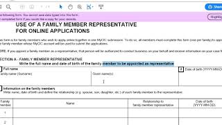 IMM 5713E USE OF A FAMILY MEMBER REPRESENTATIVE FOR ONLINE APPLICATIONS [upl. by Savannah]