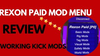 Reviewing REXON PAID MOD MENU sorry for long video 5 STARS [upl. by Yroggerg]