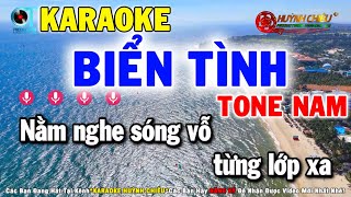 Karaoke Biển Tình Tone Nam Nhạc Sống Beat Mới  Karaoke Huỳnh Chiêu [upl. by Nitnelav715]