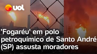 Fogo alto no flare da Braskem assusta moradores de Santo André SP [upl. by Jaqitsch]