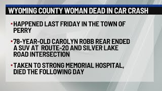 78yearold killed in car accident in Wyoming County [upl. by Elpmid]