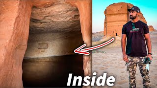 Madain Saleh AS  Inside View of The Thamud Tribe Houses  What is Inside The Nabateans Tombs KSA [upl. by Yenobe723]