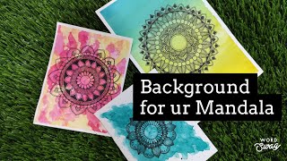 How to make paint background for ur mandala  Watercolor background for mandala [upl. by Blessington]