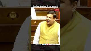 Fiery speech in parliament Sanjay Singhs firing speech in parliamentparliamentsession sansadtv [upl. by Ennaharas]