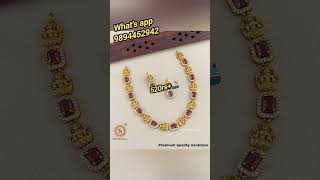 imitation jewellerypremiumqualitynecklace whatsapp for booking 9894452942 newfashionjewellery [upl. by Enneirda523]