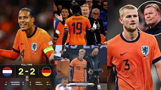 Netherlands and Germany draw in a fourgoal thriller Nations League clash 🇳🇱🇩🇪 [upl. by Nmutua]