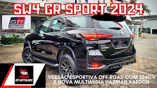 TOYOTA SW4 GR SPORT 2024 TURBO DIESEL 4X4 0KM 7 LUGARES DETALHES DO INTERIOR E EXTERIOR [upl. by Yenoh]