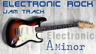 A Minor Electronic Rock Guitar Backing Track 108 Bpm [upl. by Ahsirek]