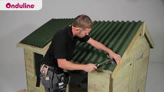 How to install ONDULINE CLASSIC corrugated roof sheets [upl. by Ahders]