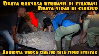 BUAYA RAKSASA YANG MENGHEBOHKAN WARGA AKHIRNYA BERHASIL DI EVAKUASI [upl. by Browne559]