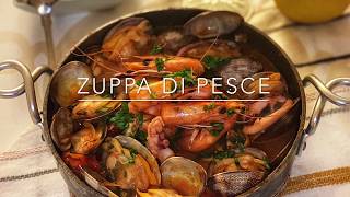 How to make Italian seafood stew quotzuppa di pescequot  Capri Inspired [upl. by Poland870]