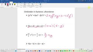 AFZONDEREN van gemeenschappelijke factoren bij ontbinden in factoren [upl. by Hump924]