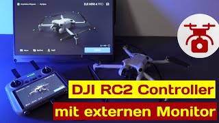 DJI Mini 4pro Drohne RC2 Controller mit externen Monitor für mehr Details beim Drohnen fliegen [upl. by Gwenora]