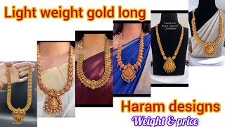 gold long haram designs with weightharam designs latestlong haram designs gold with pricenecklace [upl. by Anestassia]