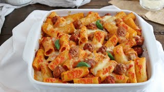 LA PASTA AL FORNO DELLA DOMENICA timballo di maccheroni e polpettine [upl. by Elleinnad417]