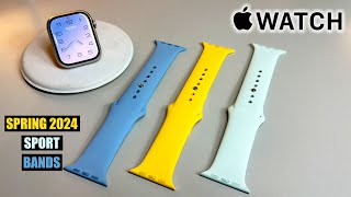 NEW Spring 2024 Sport Bands for Apple Watch Series 9  AW Ultra 2 ALL COLORS Review amp HandsOn [upl. by Assenahs]