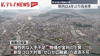 2023年度の広島県内における倒産企業数は176件で、4年ぶりの高い水準に 広島 [upl. by Dougal]