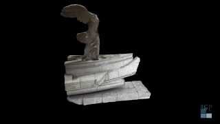 3D model of the Winged Victory of SamothraceLouvre Paris [upl. by Enaht230]