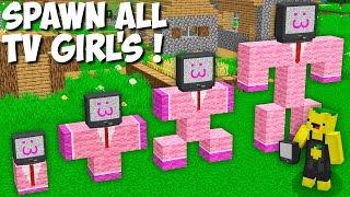 Why did I SPAWN ALL SECRET TV GIRLS in Minecraft  NEW SKIBIDI MOB [upl. by Filemon]