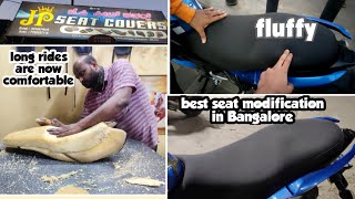 Best Seat Modification shop in bangalore for bikes  JP Seat Covers DrRajkumar Road [upl. by Hullda]