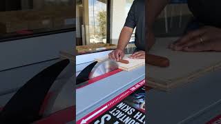 SawStop Table saw hotdog test in slow motion from IWF and Rockler event [upl. by Knarf692]