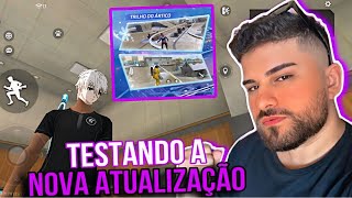 TESTANDO A NOVA ATUALIZAÇÃO DO FREE FIRE 💙 AO VIVO RANQUEADA [upl. by Ayiotal392]