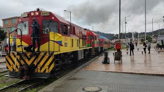 Llegada del tren de la sabana a la estación de Zipaquirá  Junio 2022 [upl. by Moran29]