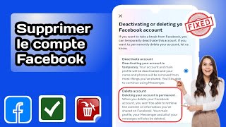 Suppression dun compte Facebook  Comment supprimer définitivement un compte Facebook [upl. by Eissert]