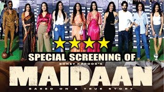 Maidaan  Maidaan Movie Review  MANY CELEBS ATTEND SPECIAL SCREENING OF MOVIE MAIDAAN Ajay Devgan [upl. by Enelrak568]