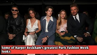 Some of Harper Beckhams greatest Paris Fashion Week looks [upl. by Cirillo]