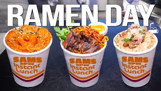 THREE INSANELY DELICIOUS RAMEN RECIPES THAT WILL BLOW YOUR MIND 🤯  SAM THE COOKING GUY [upl. by Arihsaj]