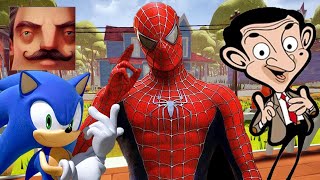 Hello Neighbor  New Secret Neighbor Thanos Sonic SpiderMan Mr Bean History Gameplay Walkthrough [upl. by Tnias]