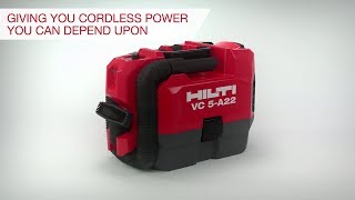 INTRODUCING Hilti VC 5 Cordless Vacuum [upl. by Evatsug865]