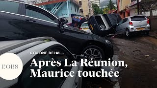 Cyclone Belal  lîle Maurice touchée par de fortes inondations [upl. by Kenlay419]