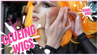 How I Glue my wigs  Drag Queen tutorial [upl. by Oina17]