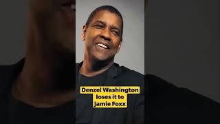 Denzel Washington cracks up to hilarious Jamie Foxx impression [upl. by Colvin]